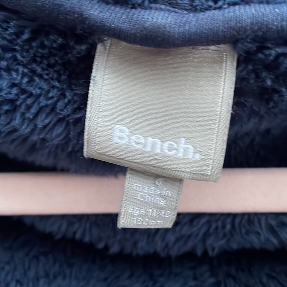 Bench fleece jacket hoodie size youth 11 / 12 navy blue - Picture 2 of 5